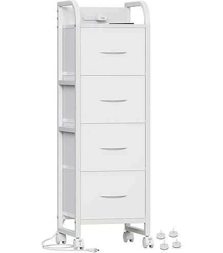 Amazon｜ニトリ 3段スリムチェスト PST2 ライトブラウン/ホワイト